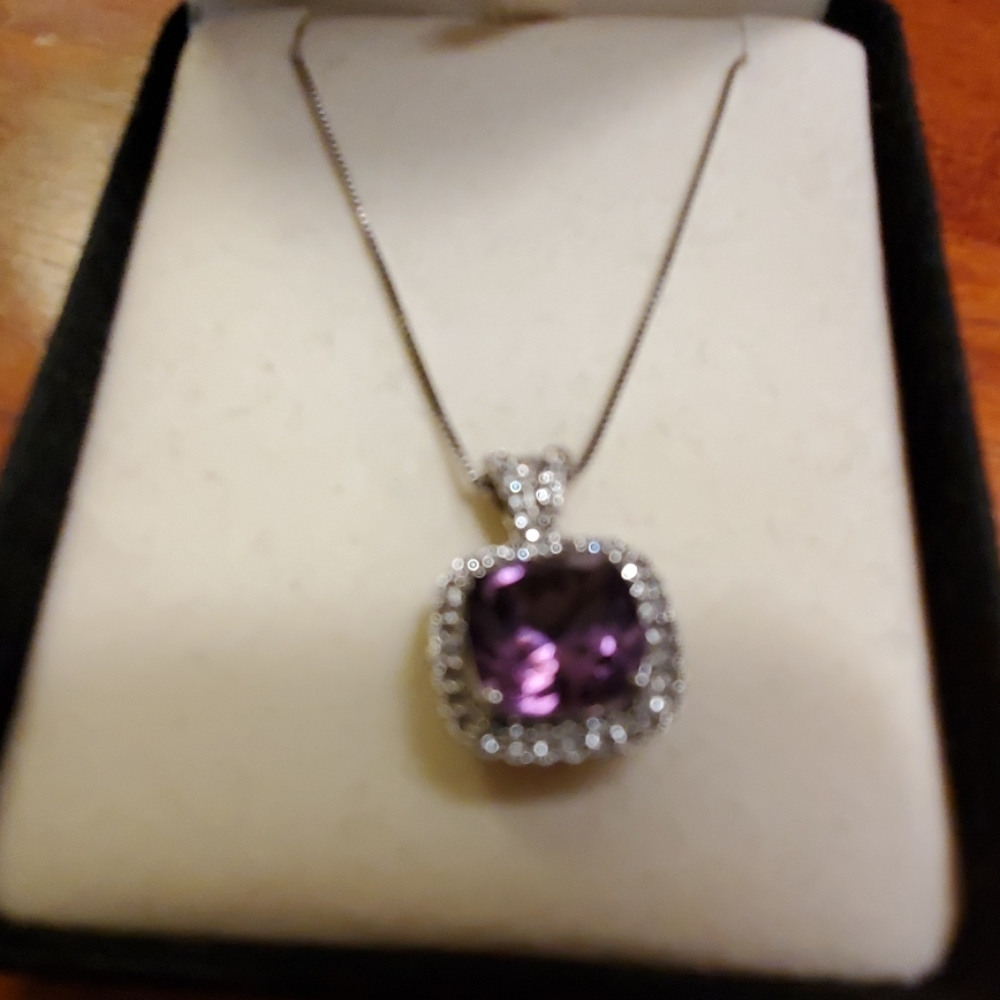 Sterling and amethyst necklace